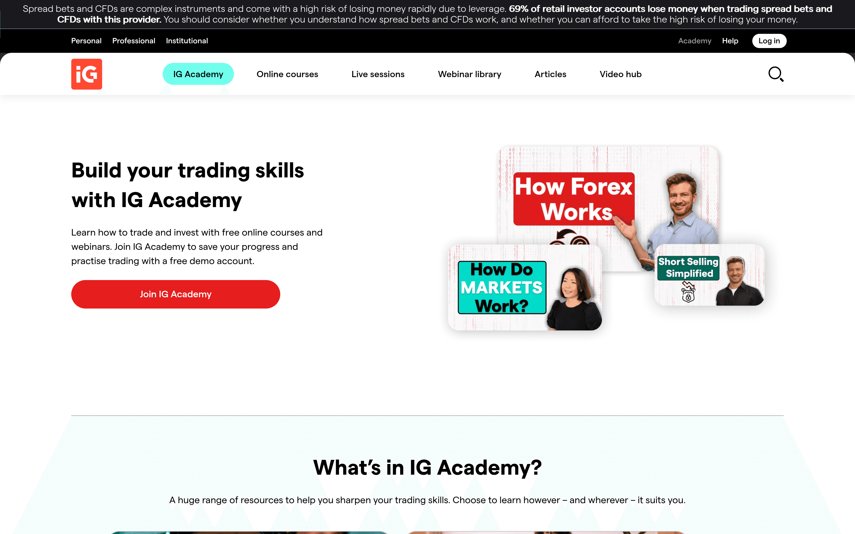 IG Academy review: should you learn to trade from your broker, or from an independent tool?